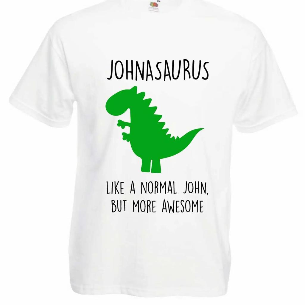 Personalised Dinosaur T Shirt Twinning Matching Top Funny Novelty Dad Boyfriend Vintage Homme Stretched Breathable Soft