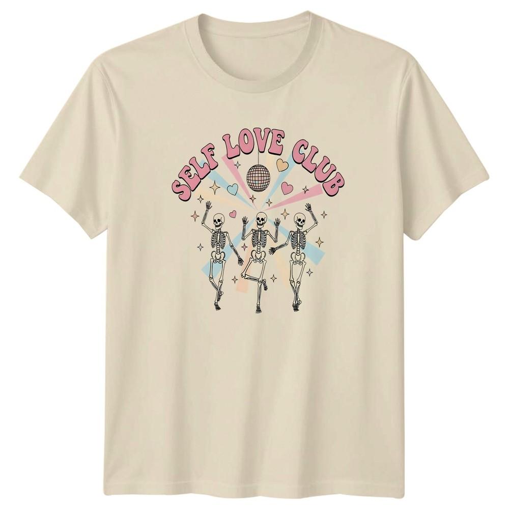 Self Love Club Unisexs TShirt Retro Skeleton Unisextal Health Birthday Gift For Her