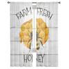 Farm Bee Honey Hive Modern Curtain For Living Room Transparent Tulle Curtains Window Sheer For The Bedroom Accessories Decor