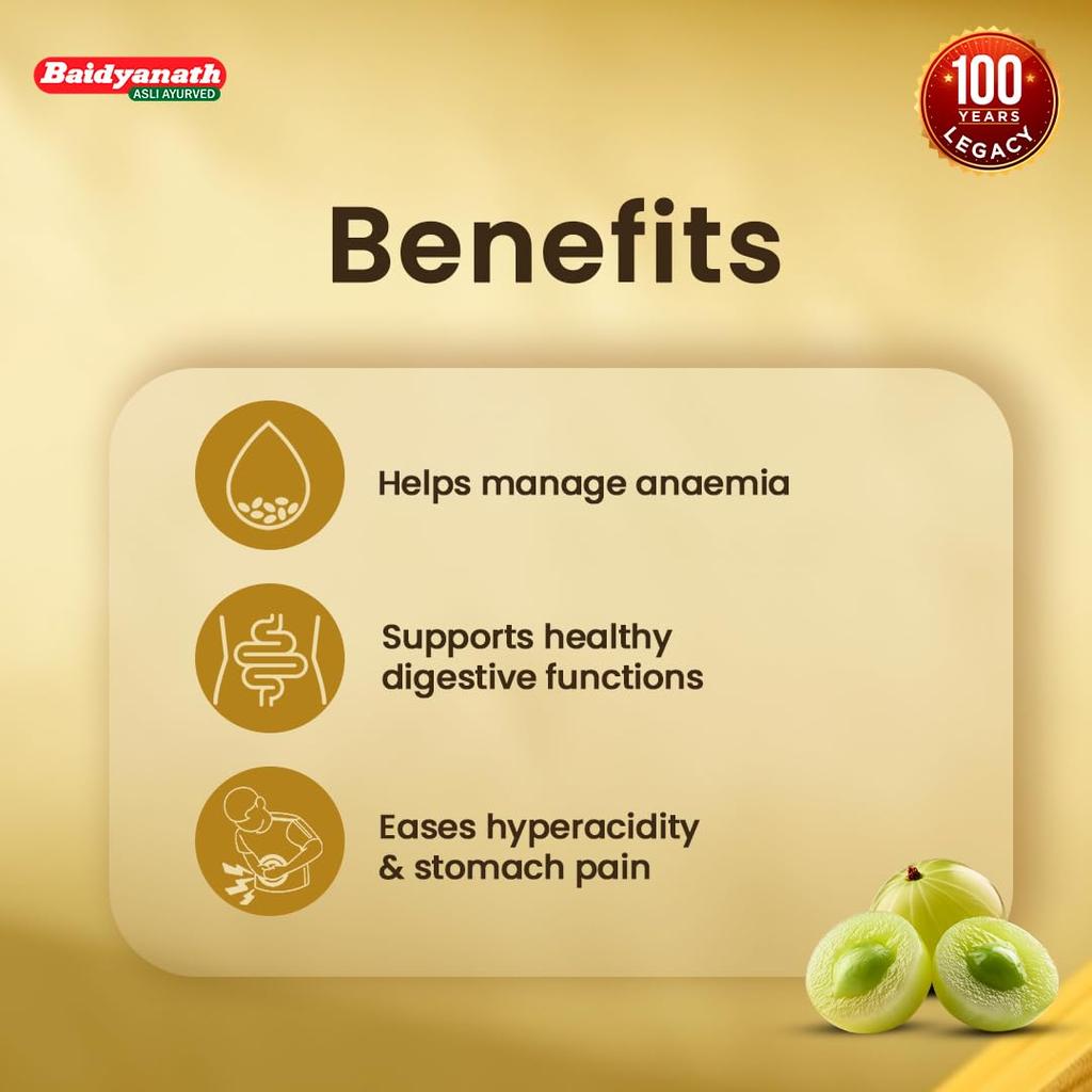 Baidyanath Dhatri Lauh Ayurvedic Tablets For Digestive Support And Acidity Relief 40 Tablets X Pack Of 2 With Amla Mulethi Giloy Lauh Bhasma