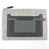 Great Clutch Bag TOO DOO 29 Flat Pouch Gray Felt Mens Used