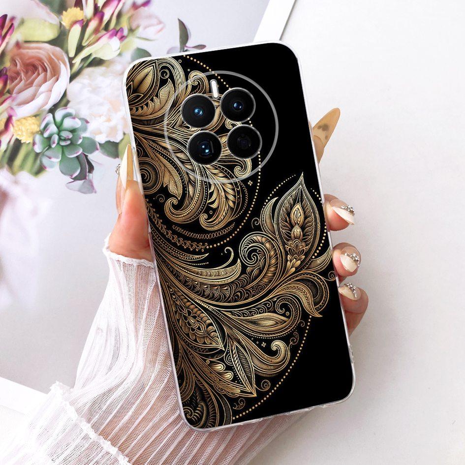 For Huawei Mate 50 Case Mate 50 Pro Cover Popular Butterfly Flower Soft Clear Silicone Phone Covers For Huawei Mate50 50E Fundas