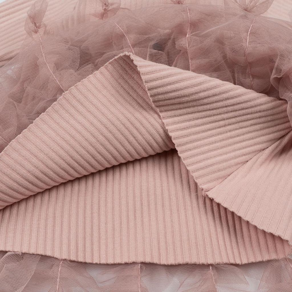 Miipat Baby Knit Tulle Long Sleeve Formal Perfect for Shrine Kindergarten Entrance and Photo Shoots Size Girl's Dress, Autumn/Winter Dress, Visits,