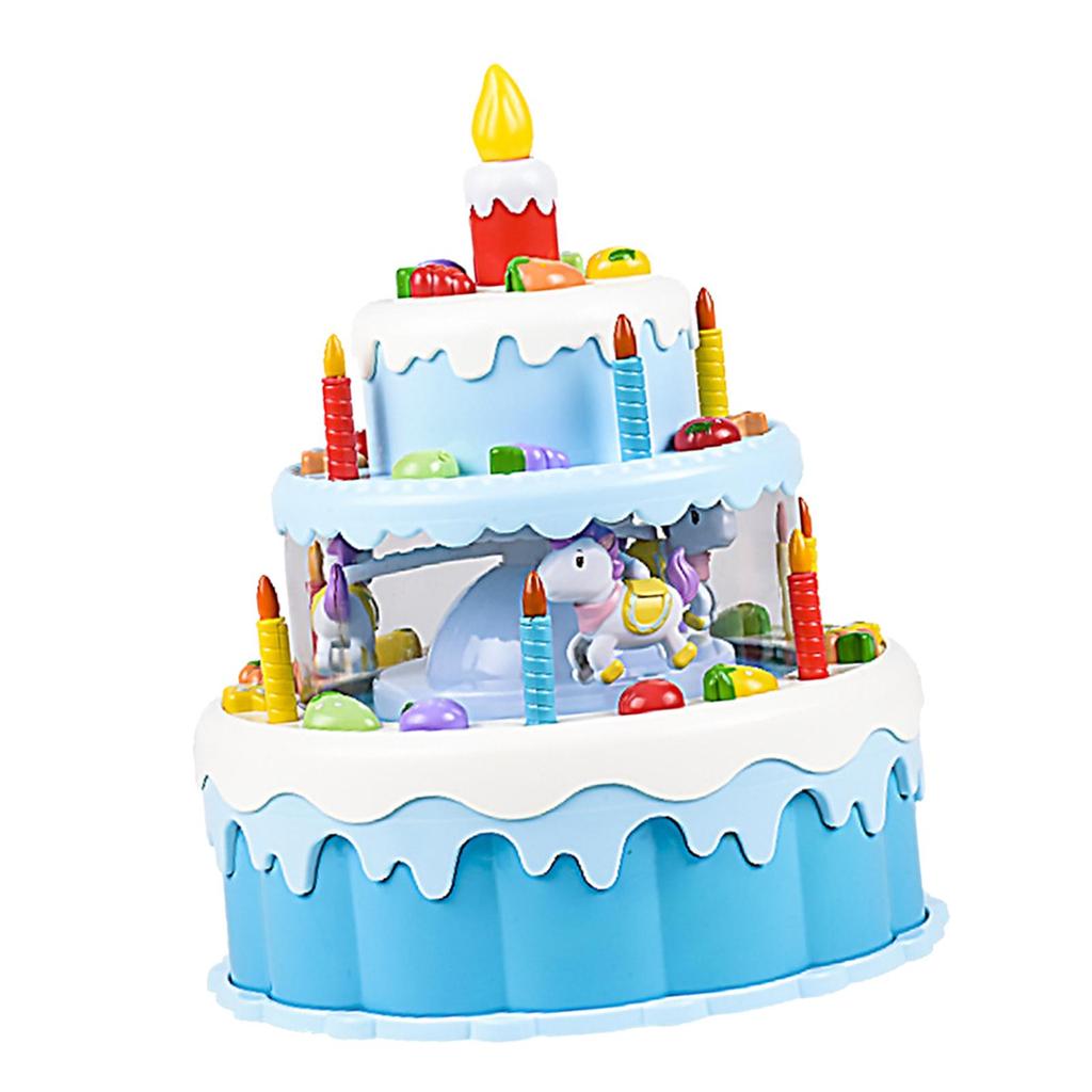Birthday Cake Play, Making Wishes, Glowing Candles, Interactive Toy, Blowing Out Singing