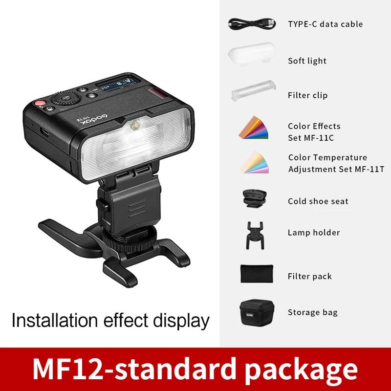 Godox Вспышка MF12 MF12-K2 Macro Speedlite Flash 2,4 ГГц с беспроводным управлением и вспышкой для Sony Canon Nikon Fuji Olympus Pentax
