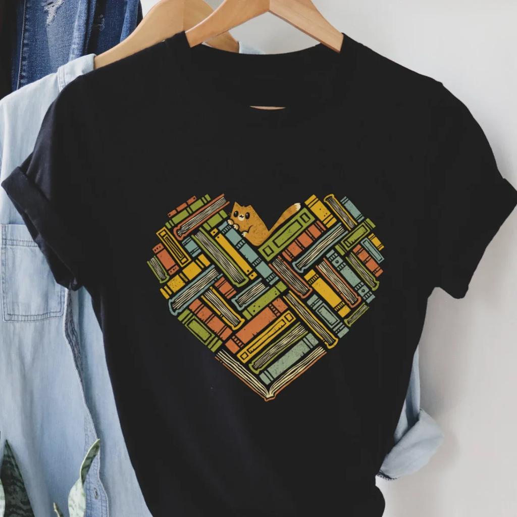 I‘ll Do It Tomorrow Funny Graphic T Shirts for Women Harajuku Style Cartoon Cat Love Pattern Women's Kawaii Clothes Streetwear
