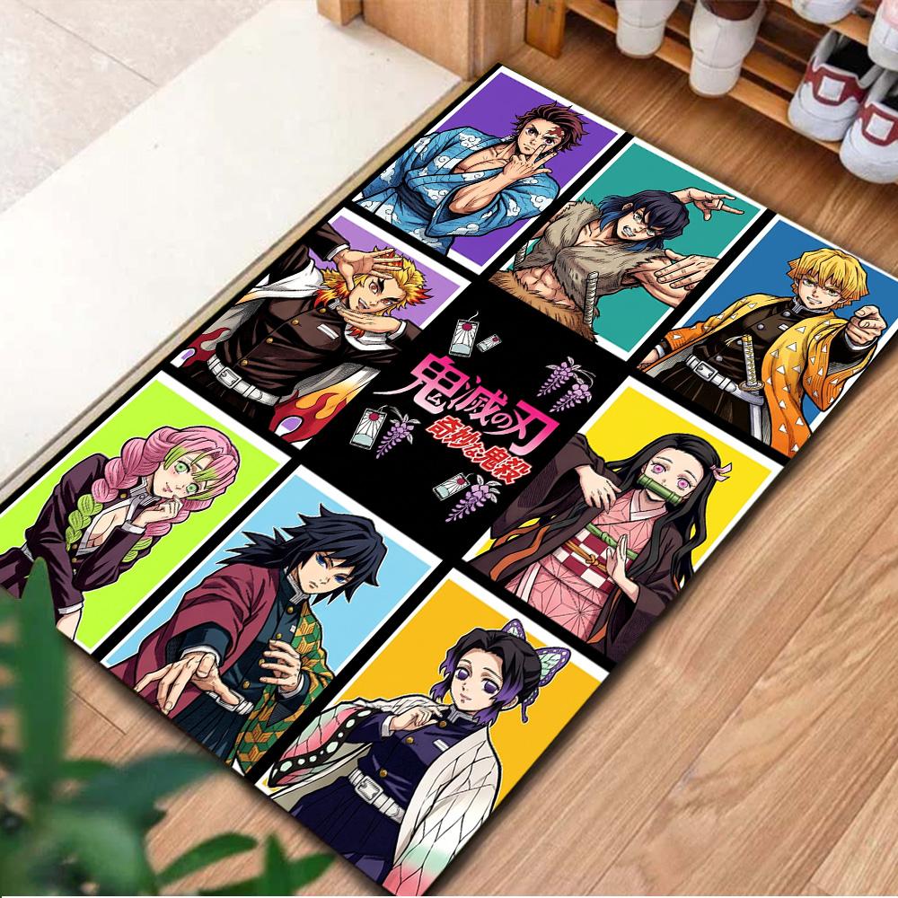 Demon Slayer Carpet Floor Mat Large Area Gamer Bedroom Washable Non Slip Home Room Decor YUN6512