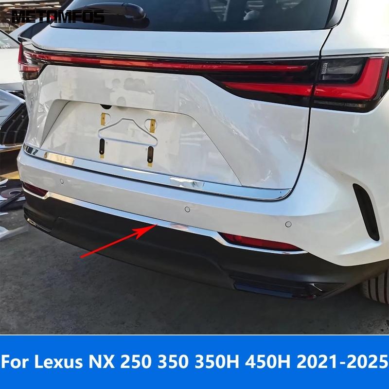For Lexus NX 250 350 350H 450H -2025 Chrome Rear Bumper Lip Trim Spoiler Body Kit Diffuser Splitter Protector Accessories