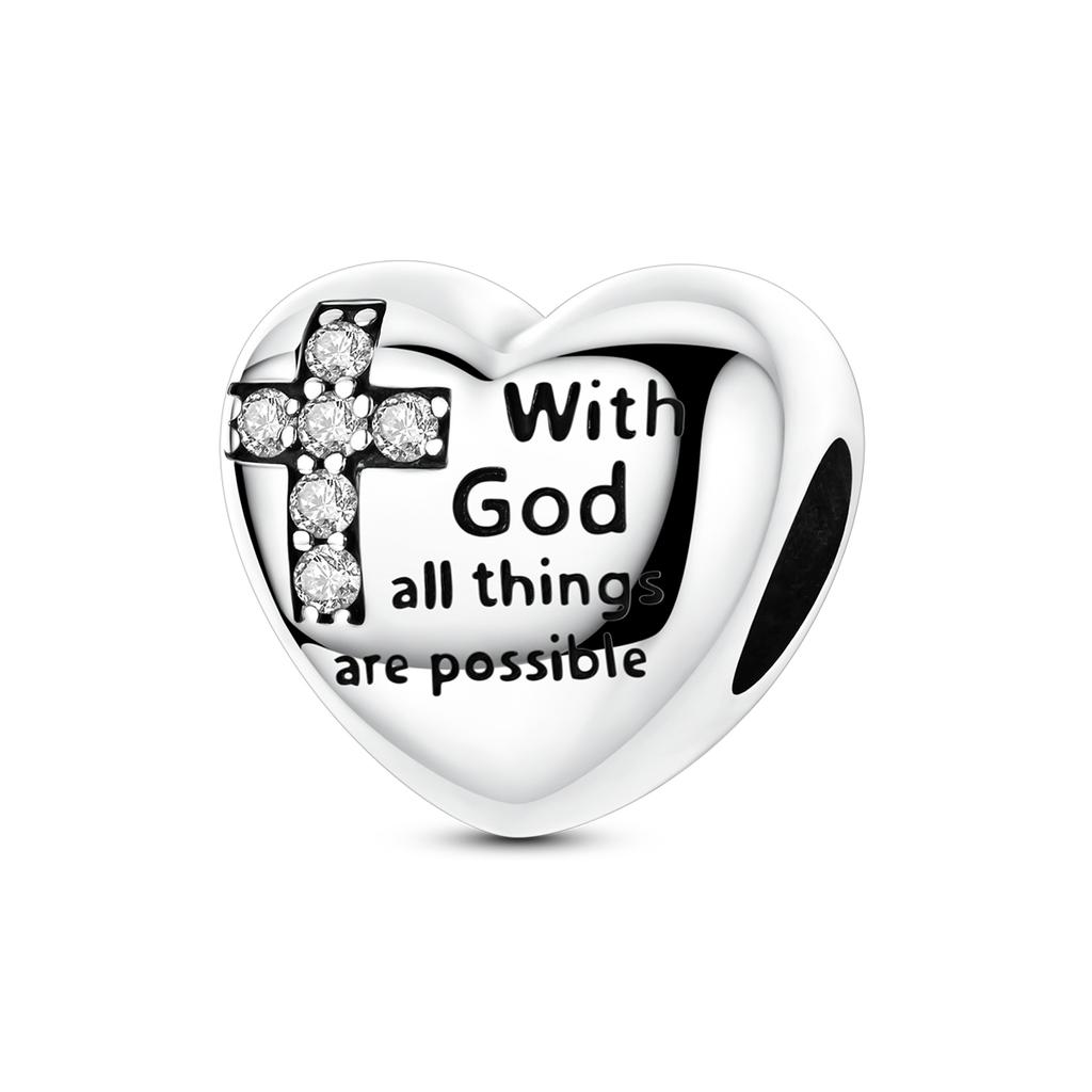 Original Charms Beads Copper Heart Bear Dog Pendant For Woman Fit Bracelet Making Jewelry Diy