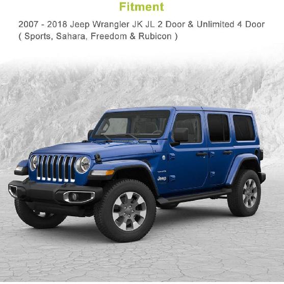 Защелка капота Jeep для 2007-2018 Jeep Wrangler Jk JL Черный комплект защелок из нержавеющей стали Аксессуары для Jeep Wrangler до 2018 года
