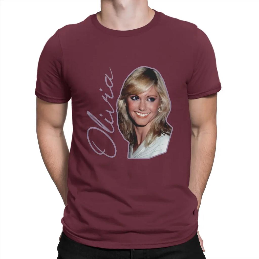 Australian Pop Singer T Shirt Olivia Newton John Cotton Clothes Crazy Short Sleeve Round Collar Tees Unisex