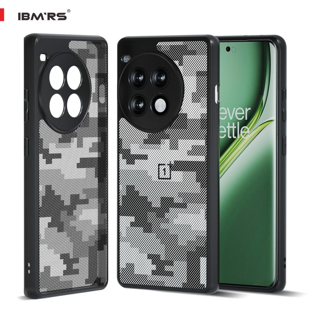 (Comes with wrist strap)IBMRS(Anti-Scratch Dual Coating)Compatible with OnePlus Ace 3 Pro Case , camo Clear Hard Back  Shockproof Protective Cover