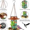 Waterproof Solar Bird Feeder Iron Bird Water Dispenser Funny Wild Bird Feeder  for Outdoor