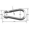 NOTRICKT D4mmxH40mm Snap Hook B Type Stainless for Connecting and Ropes SSH-001 Steel, Chains, Wires, [10 Pieces]