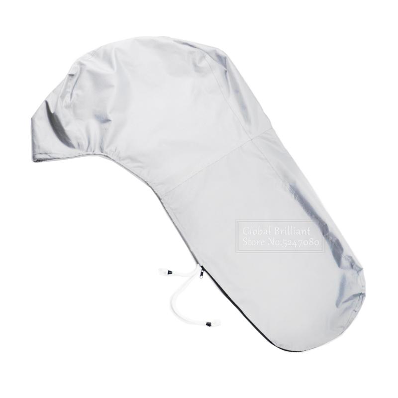 420D Boat Full Outboard Engine Cover Heavy Duty Grey Engine Motor Covers Protector For 6-225HP Waterproof
