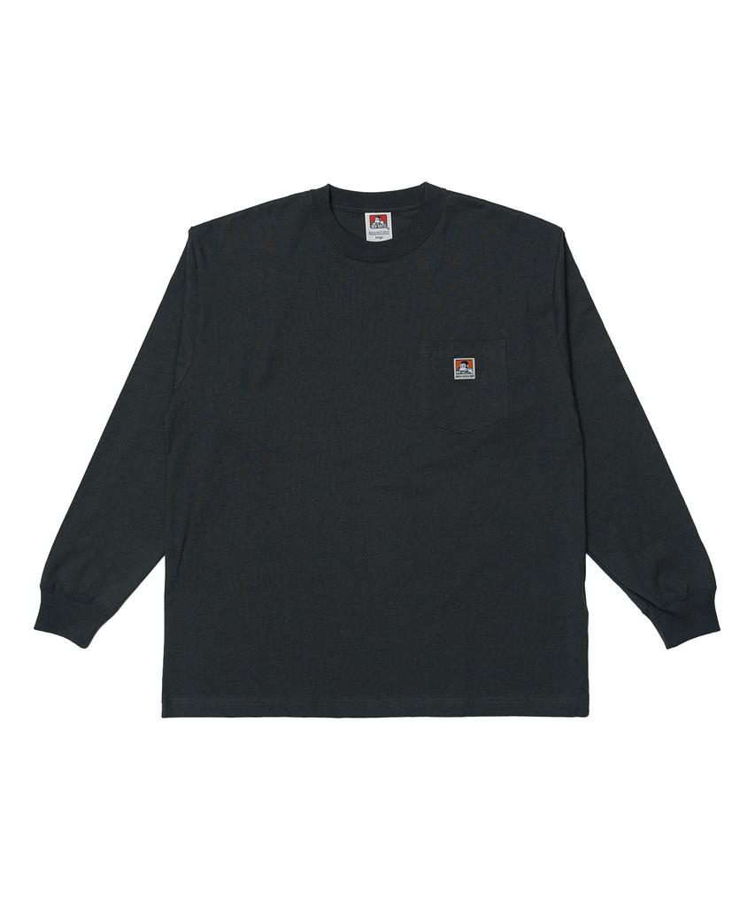 BEN DAVIS White Label Wide Ls Pocket Tee Deep Aqua