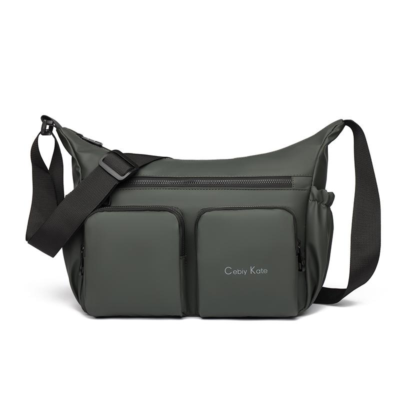 Men's Crossbody Bag Multifunctional Shoulder Bag Sports Chest Bag Waterproof Small Hobo Bag