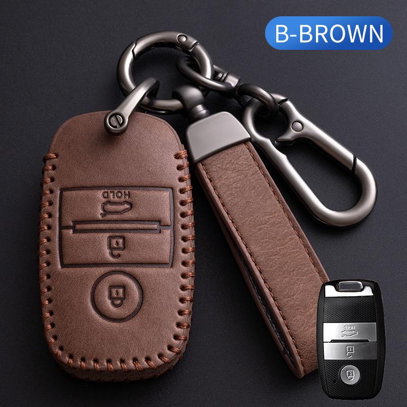 Кожаный чехол с 3 кнопками для KIA Rio Rio5 Sportage Ceed Cerato K3 KX3 K4 K5 Sorento Optima Picanto, чехол для автомобильного дистанционного смарт-ключа