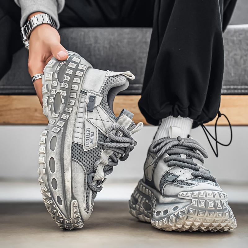 2026 New Thick Sole Height Increasing Trend Casual Sports Autumn Breathable High-quality Casual Versatile Men's Shoes