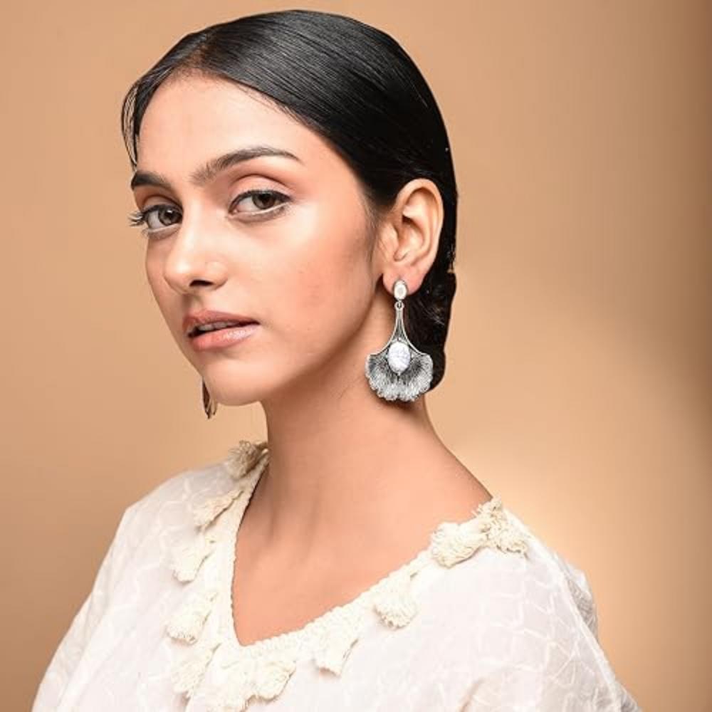 Luxury Oxidised Jhumka Earrings |