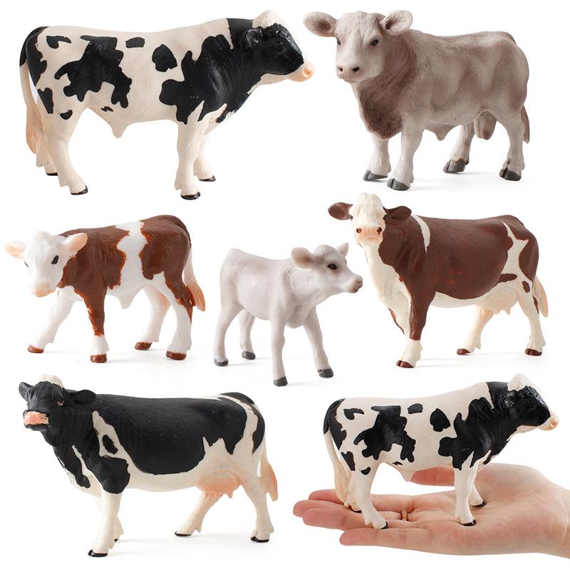 Children'S Simulation Solid Wildlife Cow Thar Cow Ranch Poultry Toy Collection Ornament Model