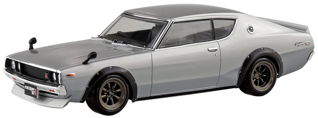 Aoshima Bunka Kyozai The Snap Kit Series Nissan C110 Skyline Custom Plastic Model Kit 1/32 GT-R (Silver) Pre-colored No. 18-SP1
