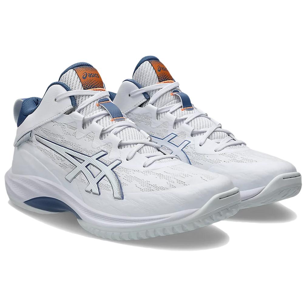 Asics Gelhoop V17 Удобные Универсальные Низкие Баскетбольные Кроссовки Унисекс Белый Синий 1063A097-102