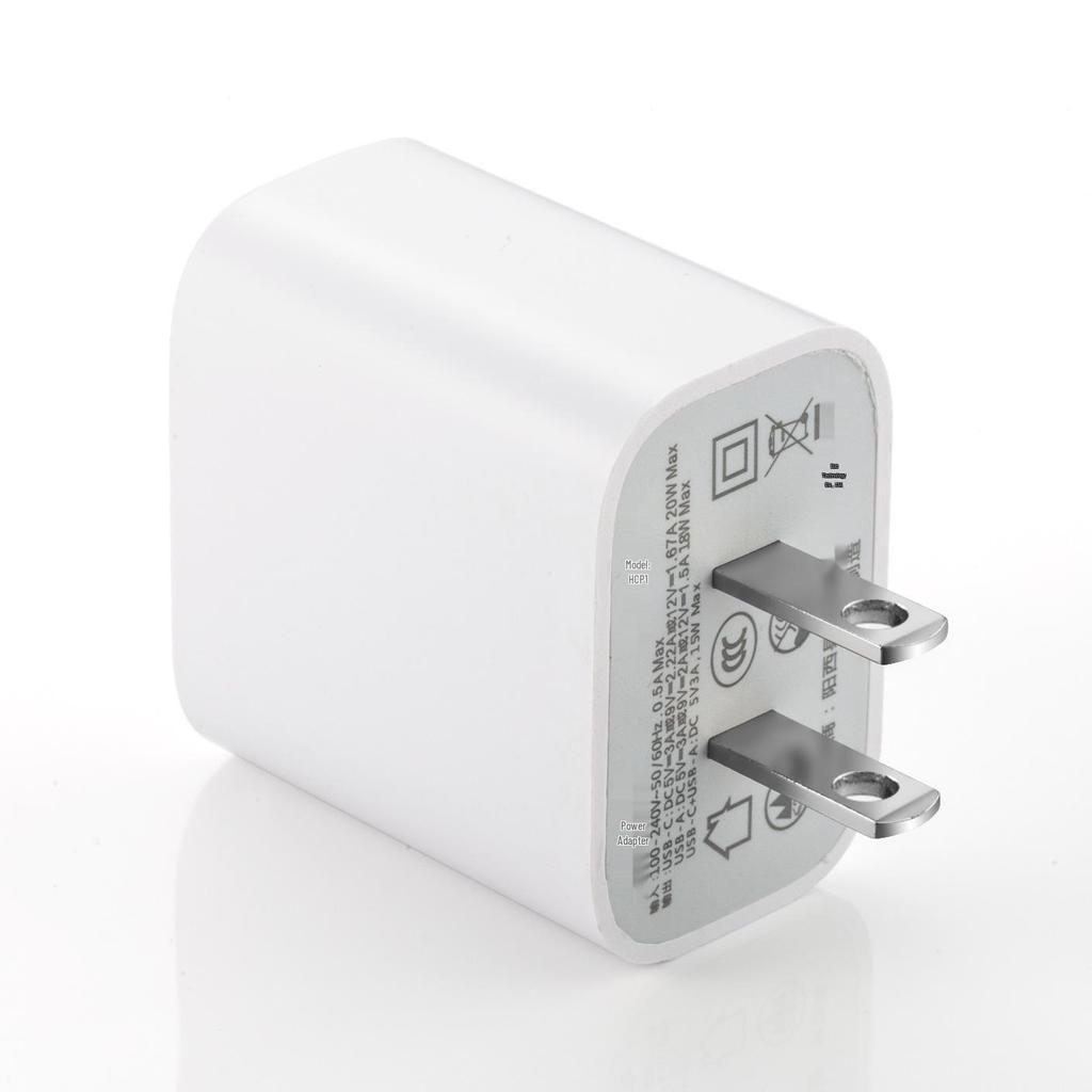 Зарядное устройство PD20W с двумя портами A+C, стандарт США, сертифицировано FCC, быстрая зарядка для iPhone и Huawei