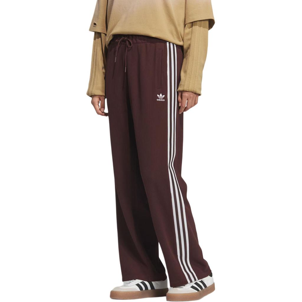 adidas Оригинальные FW25 W Вязаные удобные спортивные брюки в полоску свободного кроя на кулиске Женские брюки KS5961