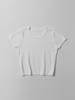 STAY WITH ME Petit Eyelet Short Sleeve Knit_White