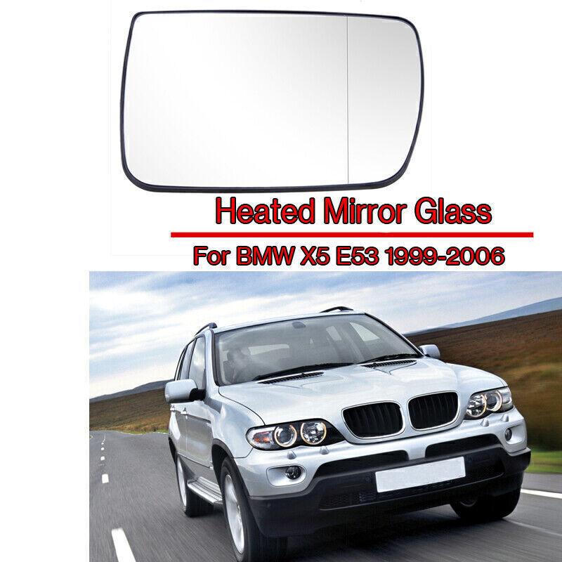 For BMW X5 E53 1999-2006 Right Passenger Side Car Mirror Glass Heated White