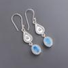 Milky Opal Gemstone 925 Sterling Silver Jewelry Handmade Statement Earrings1.70" EE-8-17
