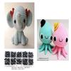 142pcs 6-12mm Black Plastic Craft Safety Eyes for Stuffed Animal Doll DIY Toy