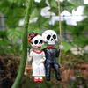 Уникальная фигурка пары черепов на качелях из смолы, подвесное украшение, идеальное для Хэллоуина, дома, автомобиля, аксессуар, украшение, подарок