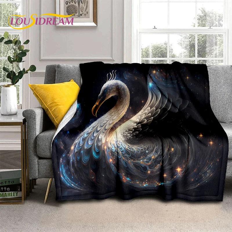 3D Dream Love Swan Cartoon Cygnus Подарочное одеяло для девочек, мягкое одеяло для дома, спальни, кровати, дивана, дорожного чехла для пикника, детское одеяло