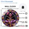 30x30cm Glass Wall Clock for a Astronaut with Custom Rocket Ship