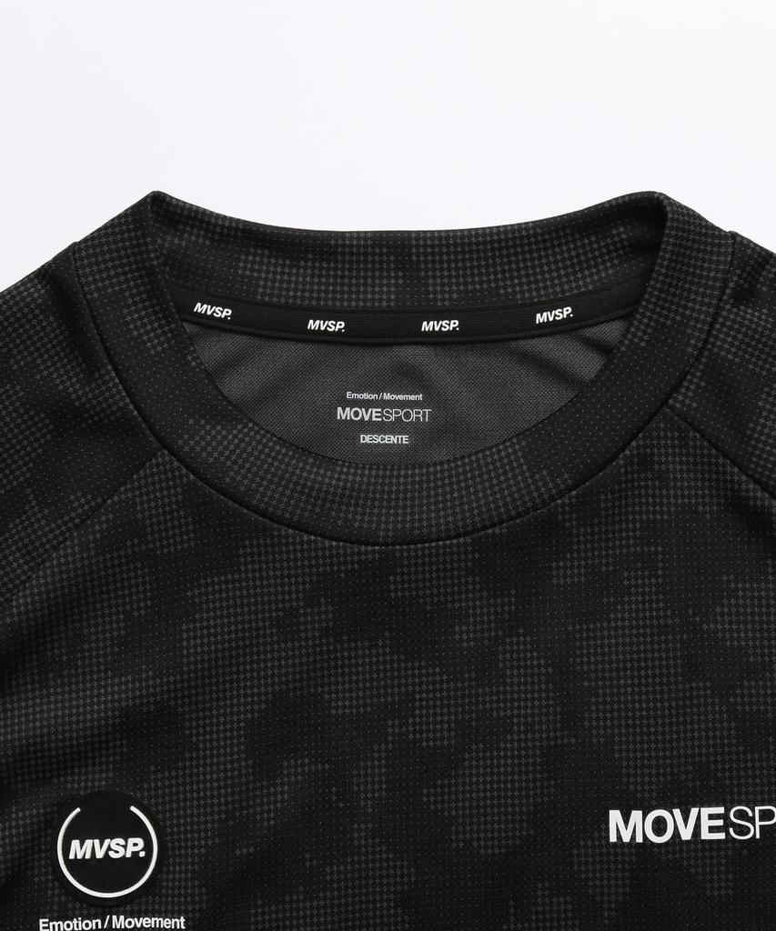 Move Sports Descente Футболка мужская с коротким рукавом для тренировок с защитой от УФ-лучей, размер M, защита, влагоотводящая, быстросохнущая, эластичная, футболка, DX-C2854AZ, черная,