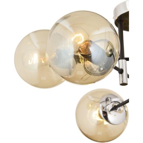 Apliqa Maral 4 Люстра из черного хромированного медового стекла