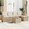 VidaXL Garden Lounge Set with Cushions 6 Pcs Beige Braided Resin 3251235