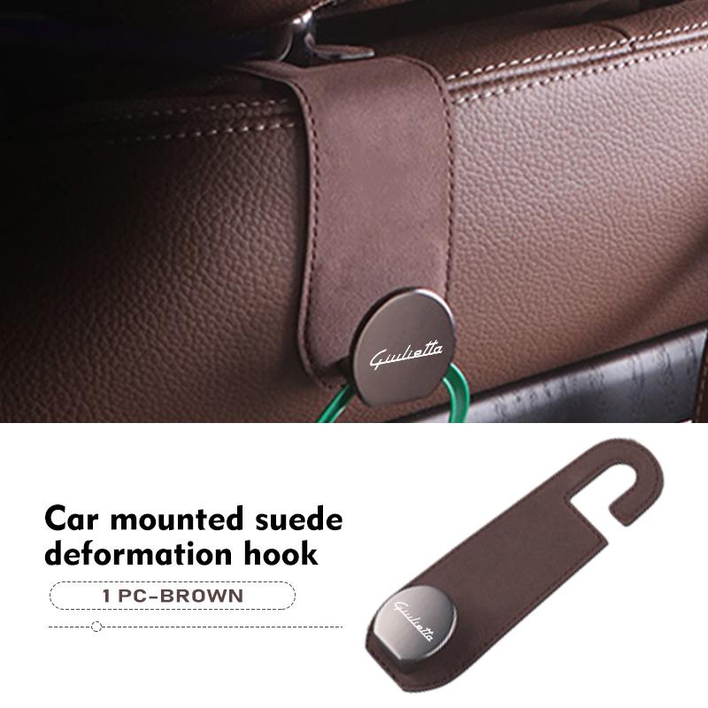 WTOM1 Car Seat Headrest Hook Wallet Storage Holder Auto Accessories For Alfa Romeo GT Stelvio F1 Brera Volante Tonale Gloria Disco