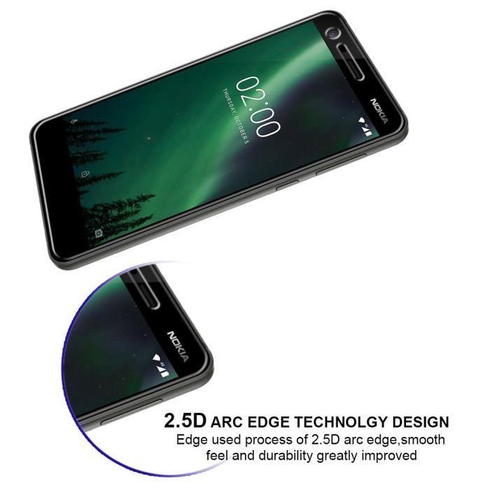 Coque et protection d'écran - PHONILLICO - Nokia 2 - Silicone Transparent - Ultra Mince - Pack avec Verre Trempé