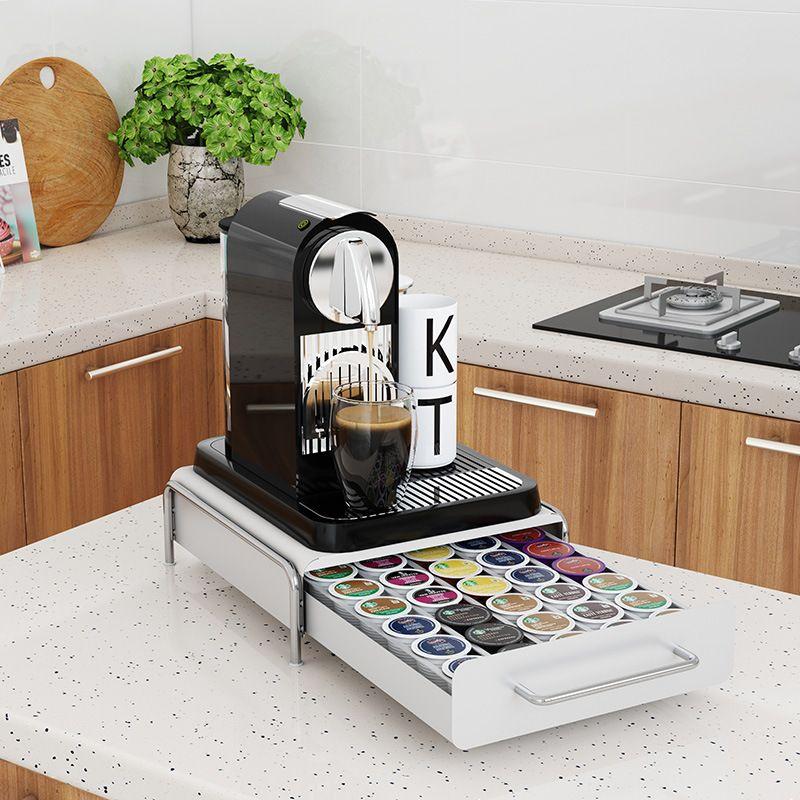 Coffee Capsule Storage Rack Water Bar Coffee Machine Base Drawer Large Capacity Ins Wind Desktop Tea Bags Sorting