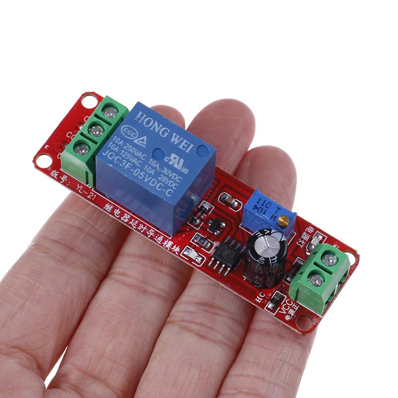 Модуль реле задержки времени 0-10 с, регулируемый таймер NE555 5 В постоянного тока