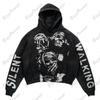 Autumn and Winter New Street Print Pattern Men Fashion Hoodie Harajuku Trendy Brand Y2k Couple Hooded Sweatshirt