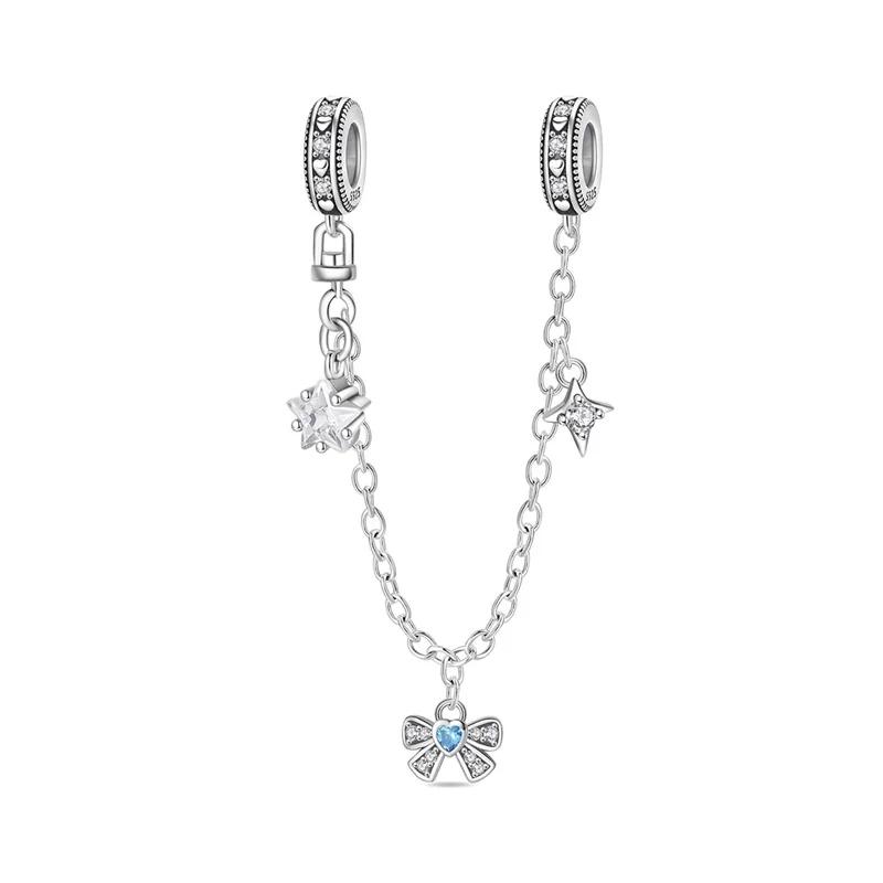 Оригинальные медные шармы «Синяя звезда», цветы, бабочки, сердца, бусины-медузы для ожерелья, браслета «сделай сам», подарок, ювелирные изделия