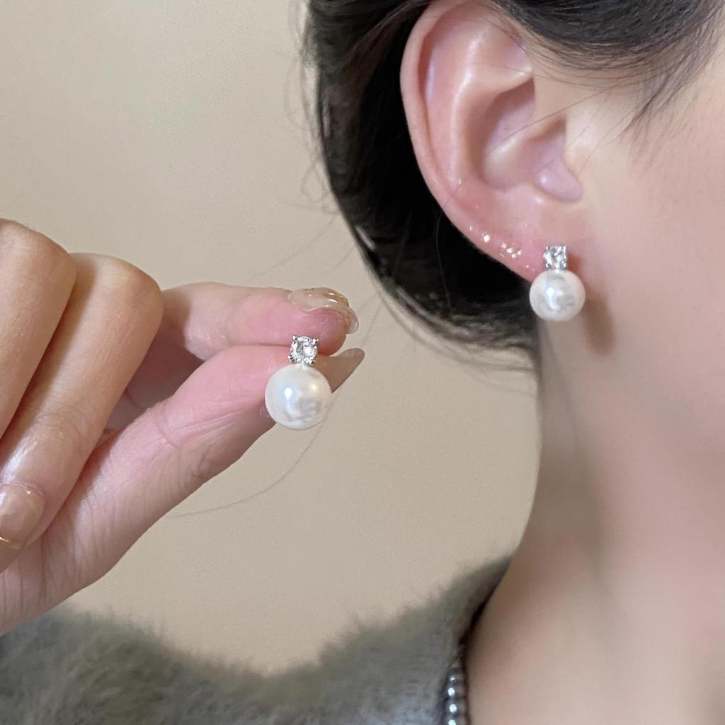 Уникальные серьги-пусеты из серебра 925 пробы с цирконом и жемчугом в виде бабочек для женщин - Высококачественная модная бижутерия