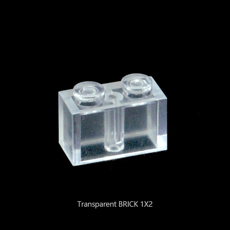 Компактные детали 1x2 2x3 2x4 1x1 Кирпичики Компоненты MOC Прозрачные Строительные Блоки Подарки Игрушки для Детей