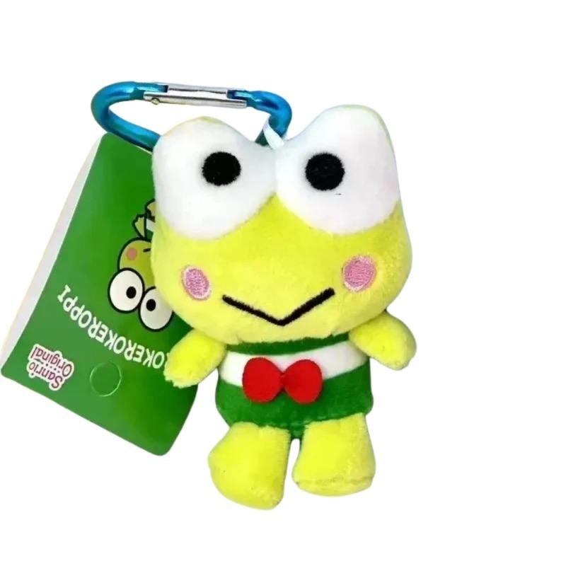 Kawaii Sanrios Keroppi Gudetama Tuxedo Sam KIRIMICHAN Hangyodon Pekkle Badtz-maru Plush Doll Keychain Keyring Stuffed Pendant