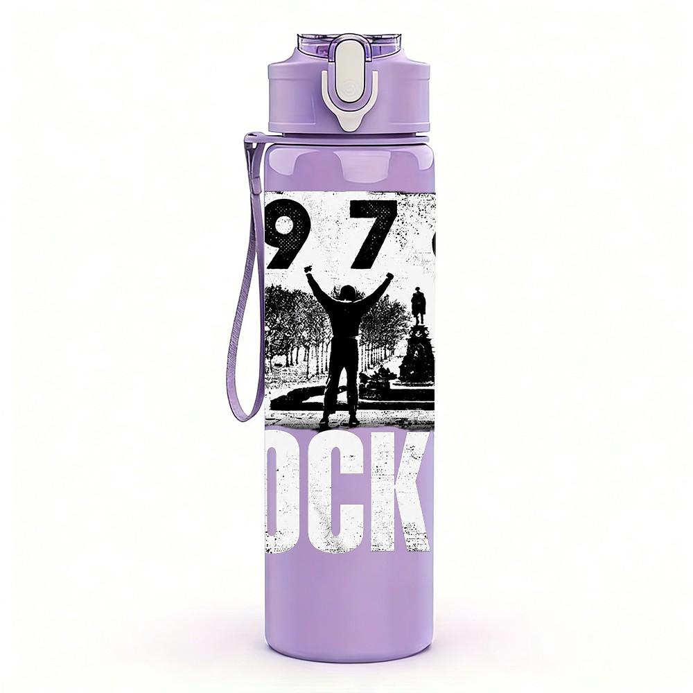 1PC 1976 Black Text 750ml sports water bottle leakproof straw lid outdoor office home