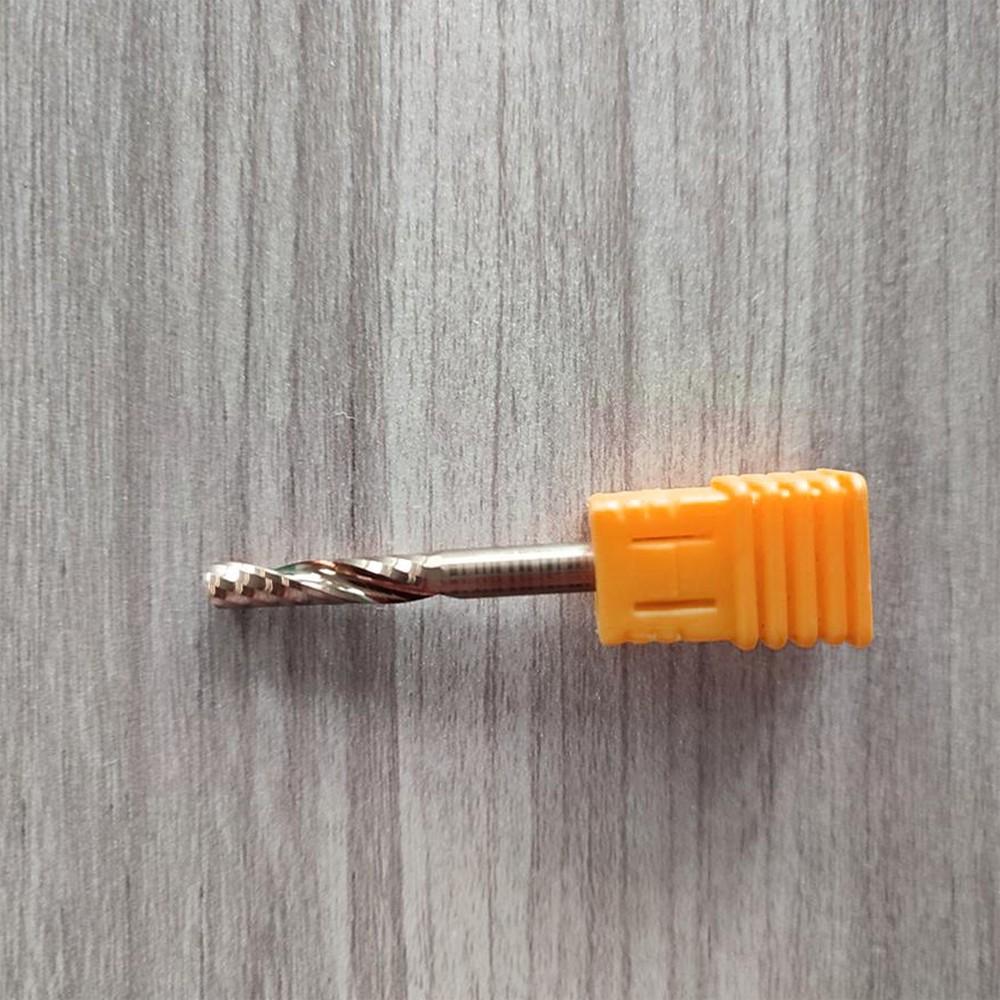 2Pcs Single Flute Spiral End Mill Carbide Router Bits for Aluminium Board 4*22mm